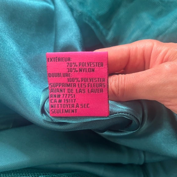 Betsey Johnson Teal Cupcake Strapless Dress - Picture 9 of 11